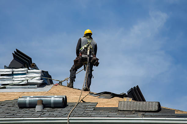 Professional Gutter Installation technician working in Mekinock, ND